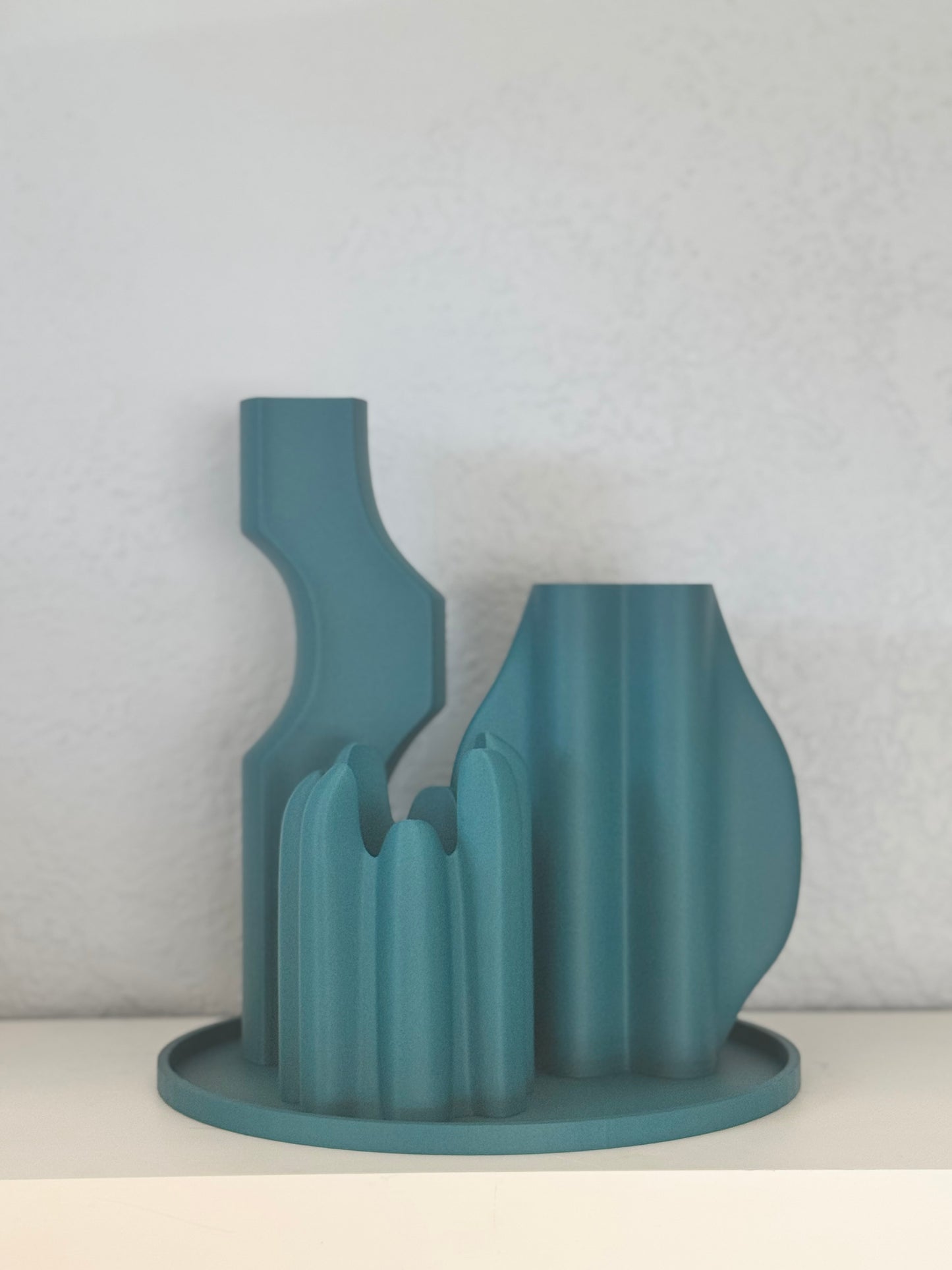 Coastal Blueprint Vase Set