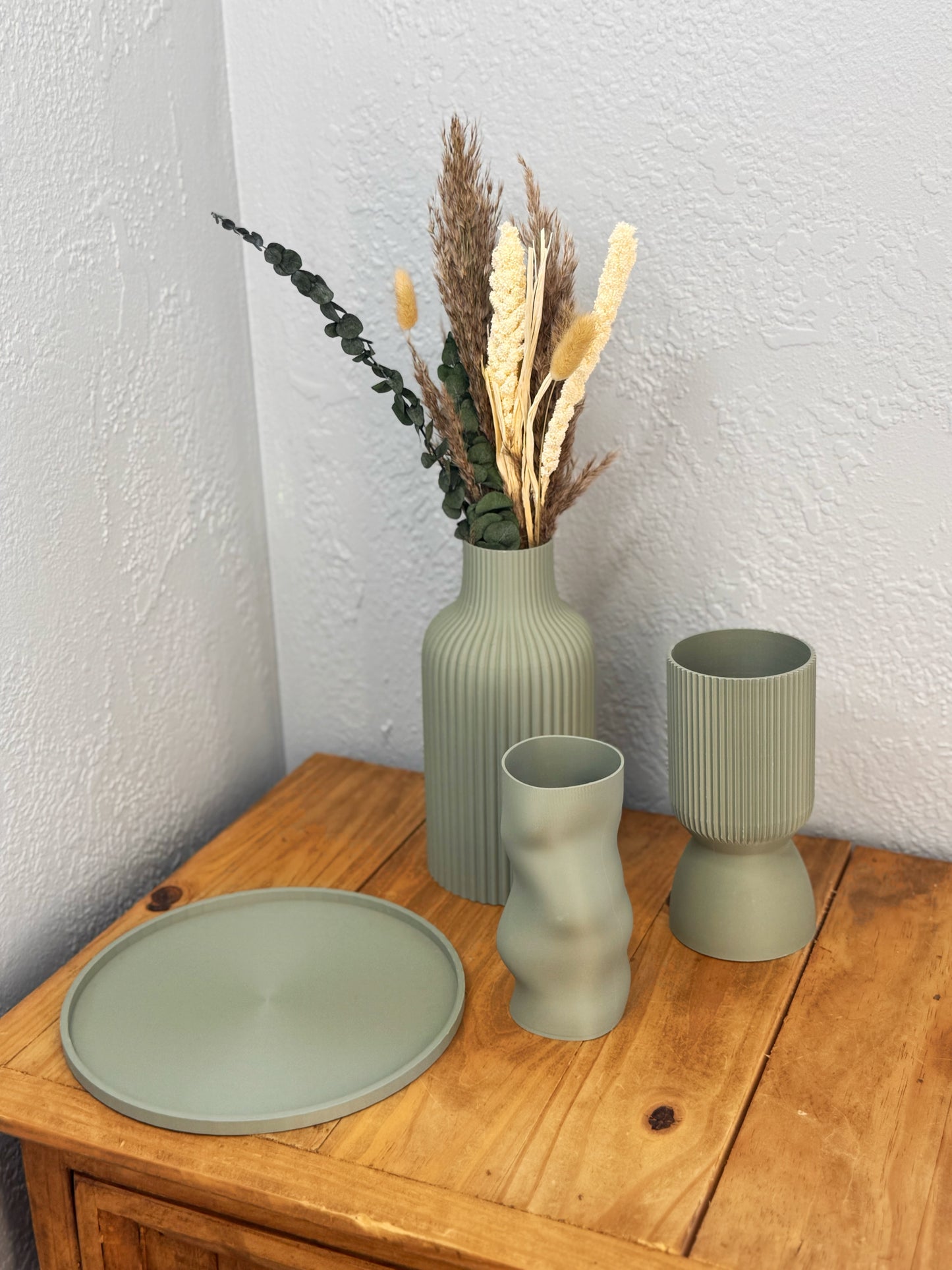 Ribbed Ridges Vase Set